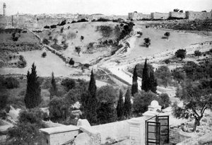 ゲッセマネの園とエルサレムの聖なる都市、1926年 作： Unbekannt