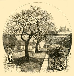 パレロワイヤルの庭園、パリ、1890。 作： Unbekannt