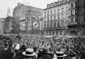 第一次世界大戦、1919年ブリュッセルを通過するドイツ軍1920