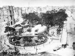 火災後の大広場、アレクサンドリア、エジプト、c1910s 作： Unbekannt
