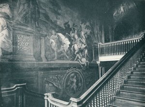 大階段、ソーンヒルズの壁画を展示、ストークエディス、c1909 作： Unbekannt