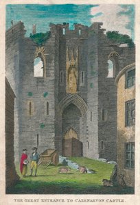 カナーボン城への大きな入り口、1808年。 作： Unbekannt