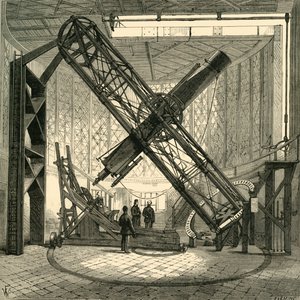 ドームの大赤道望遠鏡、グリニッジ天文台、c1878。 作： Unbekannt