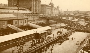 1930年頃、リバプールの大浮遊着陸段階。 作： Unbekannt