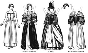 歴史的衣装の素晴らしいギャラリー：ジェームスに着用されたドレスThe Firsts Reign、c1934 作： Unbekannt