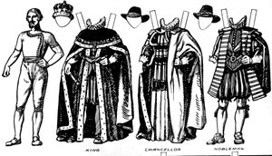 歴史的衣装の素晴らしいギャラリー：ジェームズで着用したドレスThe Firsts Reign、c1934 作： Unbekannt