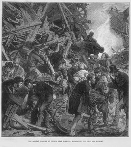 1874年9月10日、ノーリッチ近くのソープでの大西洋鉄道の災害 作： Unbekannt