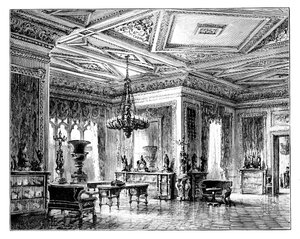 緑の応接室、ウィンザー城、c1888