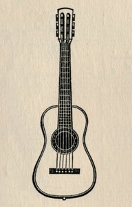 ギター、1895年。 作： Unbekannt