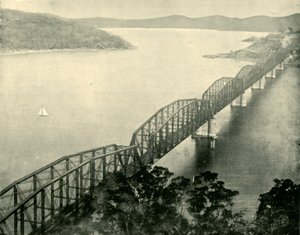 ホークスベリーブリッジ、ニューサウスウェールズ州、1901年。 作： Unbekannt