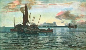 ロックファインの海でのニシンの市場、アーガイル、1884年、c1902。 作： Unbekannt