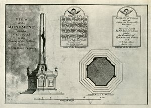 ホルウェル記念碑、c1820、1925年。 作： Unbekannt