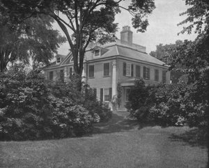 詩人ロングフェローの家、米国マサチューセッツ州ケンブリッジ、c1900。 作： Unbekannt