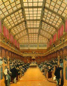 「討論中の下院」、1858年、1947年。 作： Unbekannt