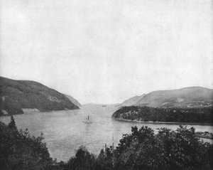 ハドソン川、ウェストポイント、ニューヨーク州、アメリカ合衆国、c1900。 作： Unbekannt