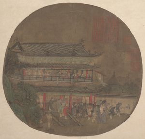 13 世紀末から 14 世紀初頭にかけて、岳陽閣に現れた不滅の呂洞賓。