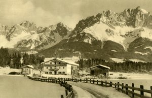 カイザー山脈、オーベルンドルフ、チロル、オーストリア、c1935。 作： Unbekannt