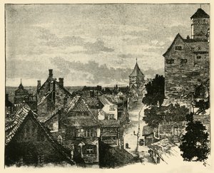 カイザーベルク、ニュルンベルク、1890。 作： Unbekannt