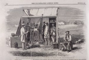 1860年のスペインへの日食観測遠征で使用されているキューヘリオグラフ 作： Unbekannt