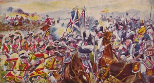 キングスはヨークシャー軽歩兵を所有しています。ミンデンでのローズフィールズでの戦い、1759年、1939年 作： Unbekannt