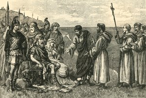 ケントのセントオーガスティンの着陸、597 AD、1890。 作： Unbekannt