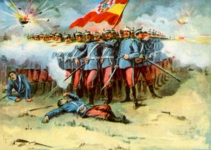 ラストスタンド、スペイン歩兵広場、スペイン-アメリカ戦争、1898年 作： Unbekannt