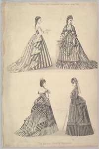 1871年1月7日、女王からの最新のフランス風ファッション、レディース新聞、コートクロ... 作： Unbekannt