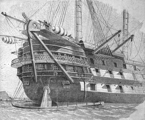大西洋ケーブルの敷設、1857年：HMSアガメムノン...、1901年。 作： Unbekannt