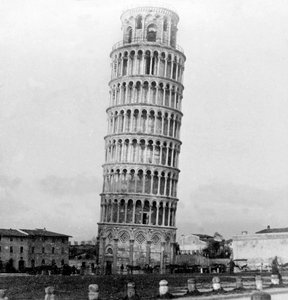 イタリア、ピサの斜塔、1892