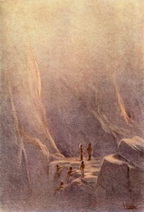 「レナペが洞窟の場所にやってくる」、1914年。 作： Unbekannt