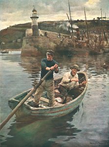 灯台ニューリン、コーンウォール、1893年、c1902。 作： Unbekannt