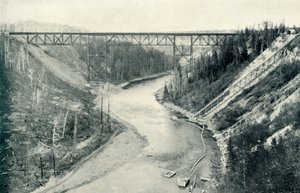 ロッキー山脈の東にある最も高い橋、1922年。 作： Unbekannt