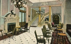 The Lounge、Abercorn Rooms、Liverpool Street Hotel、c1907。