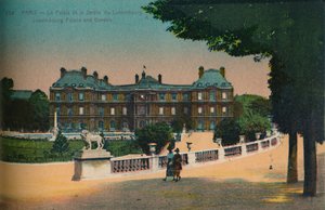 リュクサンブール宮殿とリュクサンブール公園、パリ、c1920 作： Unbekannt