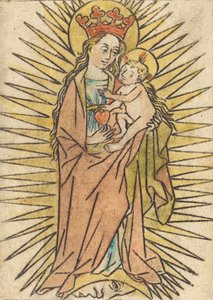 梨を持つマドンナと子供、c。 14401460。 作： Unbekannt