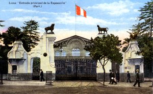 展覧会のメインの入り口、リマ、ペルー、c1900年代