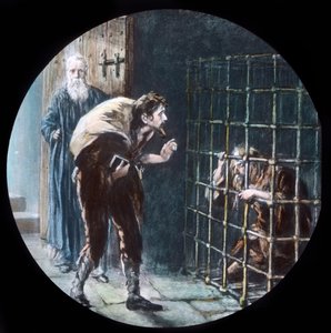 ケージの中の男、c1910。 作： Unbekannt
