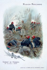 マーチャンド探検隊：1896年10月19日、コンゴのキンベディでの戦闘 作： Unbekannt