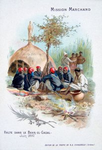 マーチャンド探検隊：1897年6月、スーダンのバールエルガザルで休憩