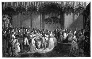 ビクトリア女王とアルバート王子の結婚、1840年、1900年 作： Unbekannt