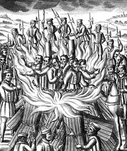 ブレーンフォードでの6人の殉教者、1558 作： Unbekannt