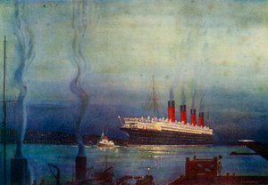 シェルブールでのモーレタニア、c1930。