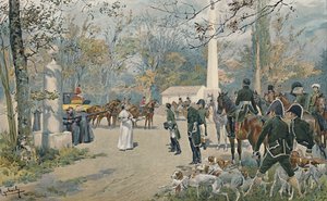 ナポレオンとピウス7世の会合、フォンテーヌブロー、1813年、1896年 作： Unbekannt