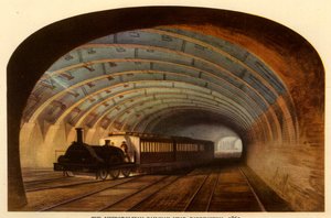 「パディントン近郊のメトロポリタン鉄道、1863 年」、1945 年。
