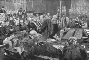 貴族院の大臣のベンチ、1886年-1892年、1901年。
