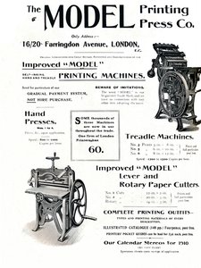 モデル印刷機株式会社、1910