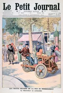 ストリートトレーダーの近代化：ナイフグラインダー車、1911 作： Unbekannt