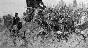 クリコボの戦いの朝」 A、P、ブブノフの絵。 作： Unbekannt