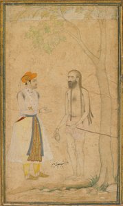 ムガール帝国の王子パルベスと聖人、約。 1610年。 作： Unbekannt