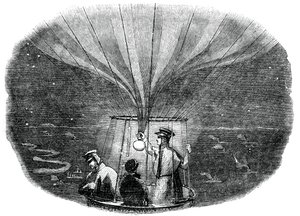 夜、1836年、1886年にリエージュを通過するナッソー風船 作： Unbekannt